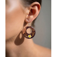 Hand Painted Wooden Earrings